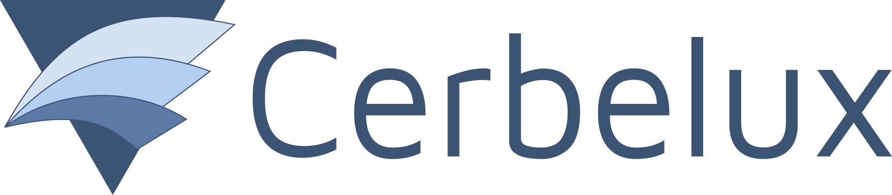 Cerbelux logo color main text